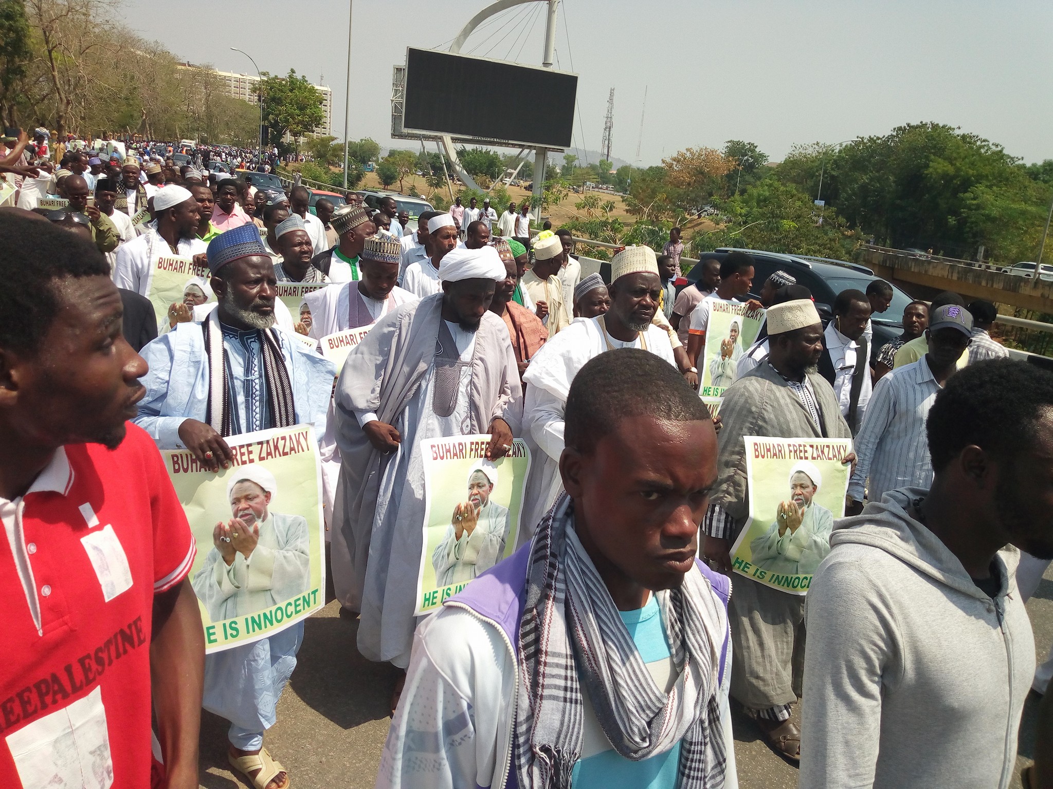  free zakzaky protest in  abuja on  7  march 